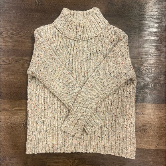 J Crew Mock Turtleneck Wool Sweater in Confetti - Picture 3 of 7